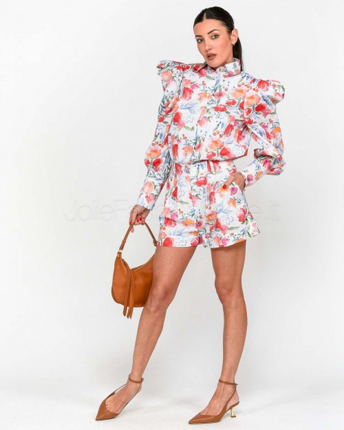 Actualee Camicia Stampa Floreale Multi Linen  14178 MULTI LINEN