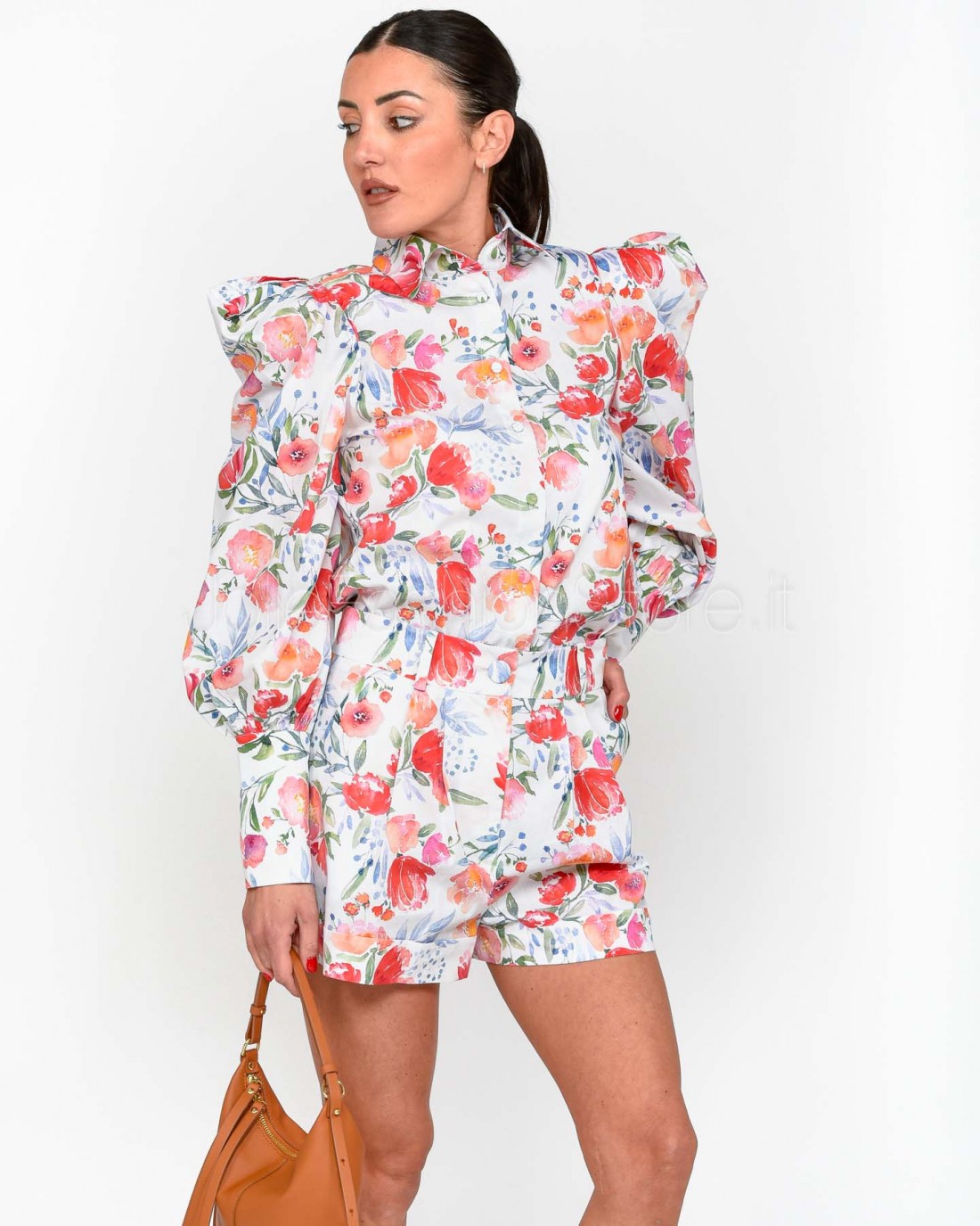 Actualee Camicia Stampa Floreale Multi Linen  14178 MULTI LINEN