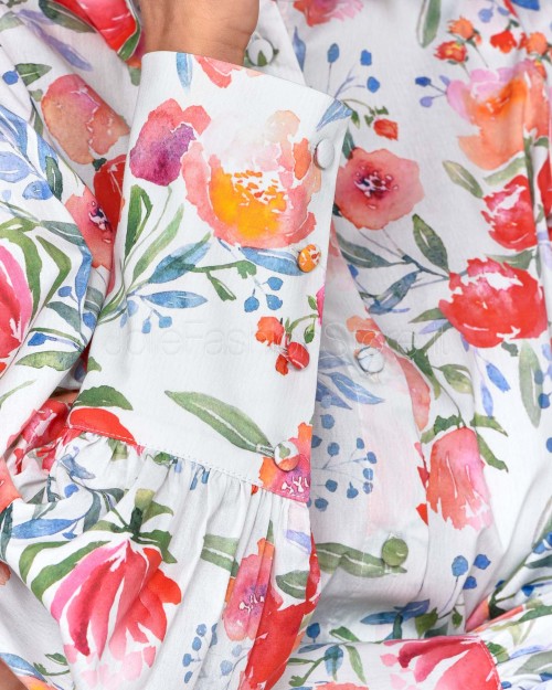Actualee Camicia Stampa Floreale Multi Linen  14178 MULTI LINEN