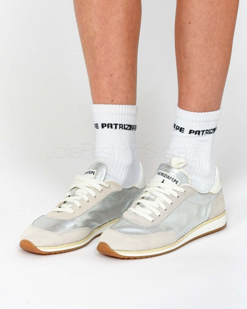 Patrizia Pepe Sneakers Running SKIN '93 Laminate Silver  2Z0074 V043 S298
