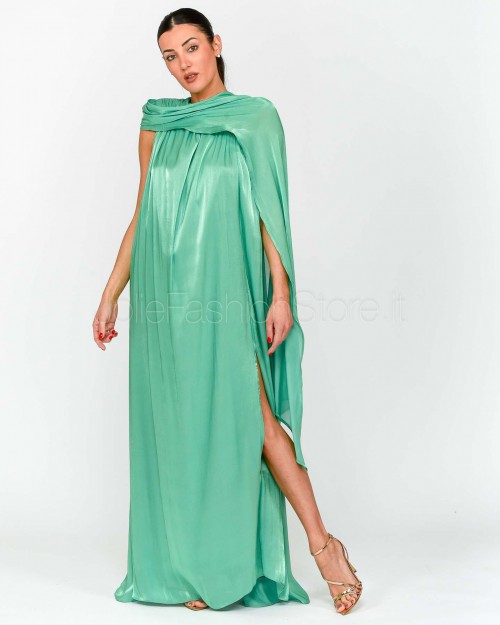 Actualee Abito Lungo Monospalla Green  14100 GREEN 1422