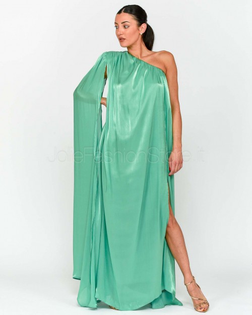Actualee One Shoulder Langes Kleid Grün