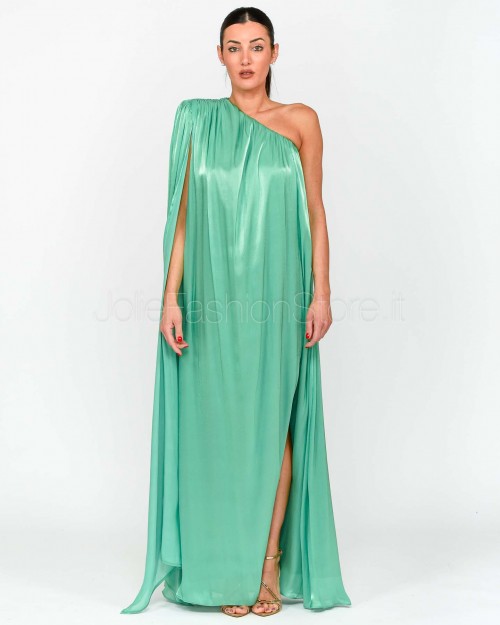 Actualee Abito Lungo Monospalla Green  14100 GREEN 1422