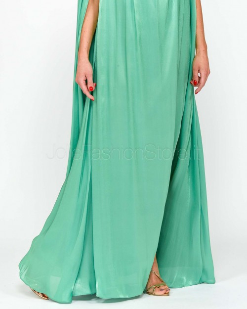 Actualee Abito Lungo Monospalla Green  14100 GREEN 1422