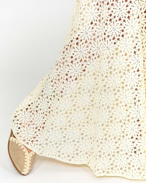 Actualee Abito lungo Sangallo Beige  14124 BEIGE 973
