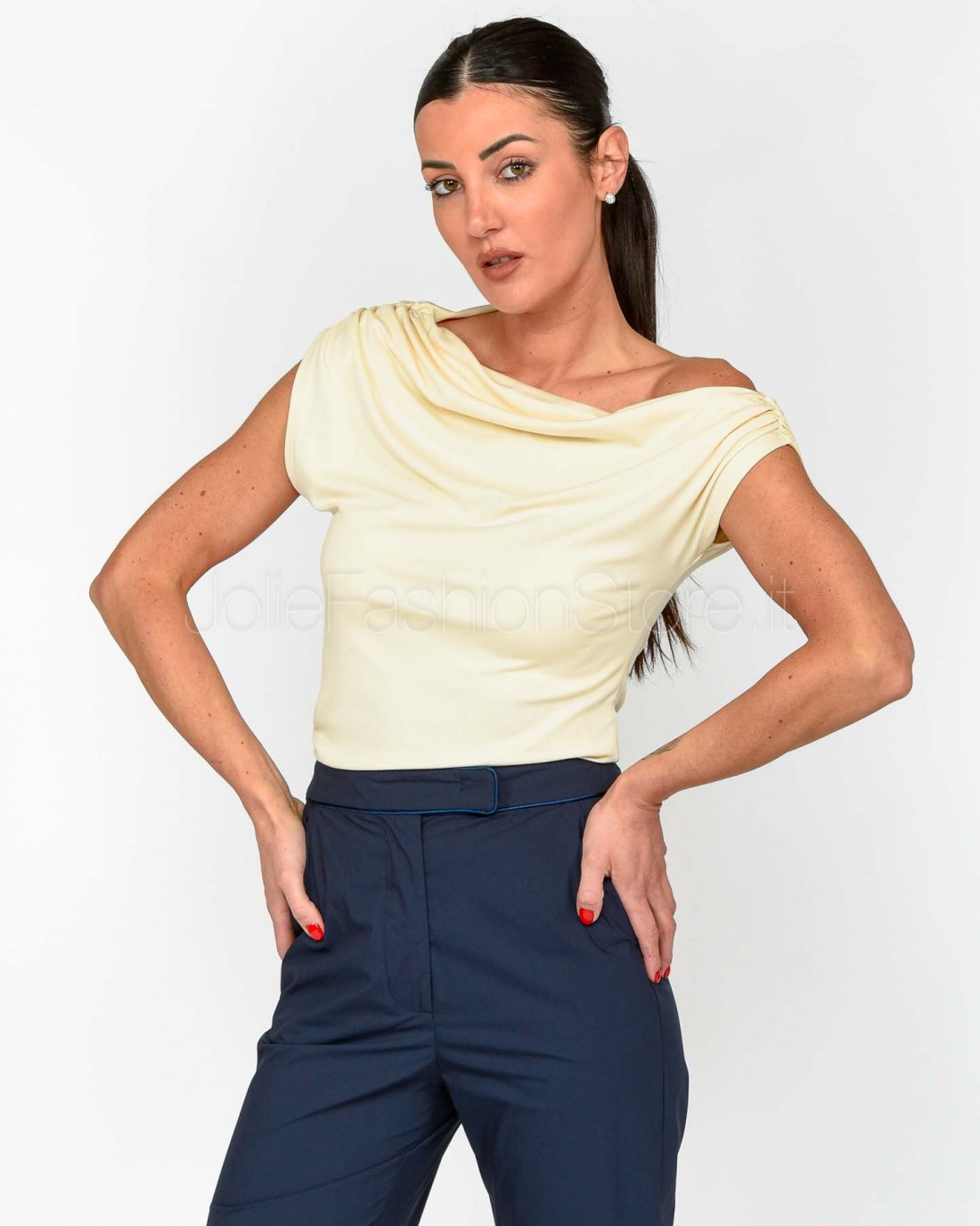 Grace & Mila Top Bianco  ROTONDE_13289 ECRU