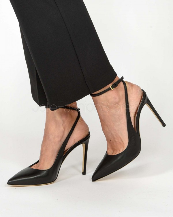 Ninalilou Decollete Slingback Nero  311201L9 NAPPA NERA