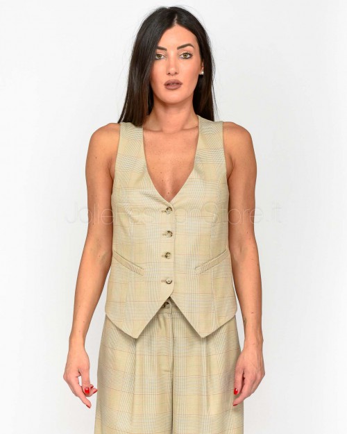 I’Min Luxury Gilet Beige con Spilla  RM40 BEIGE 200