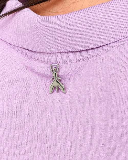 Patrizia Pepe Maglia Polo Crop Spring Lilac  1K1008 K318 M561