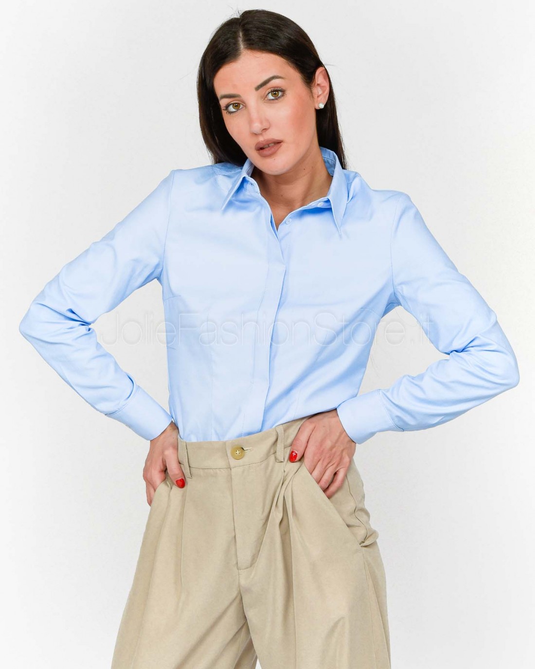 I’Min Luxury Camicia Celeste  RM56 V4164 CELESTE