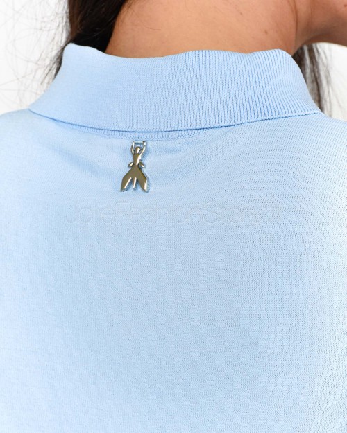Patrizia Pepe Maglia Polo Crop Spring Sky  1K1008 K318 CA98
