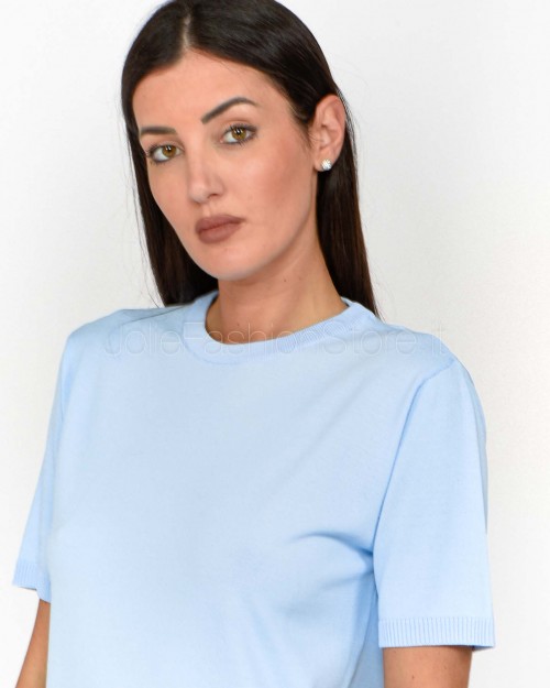 Patrizia Pepe Maglia Manica Corta Spring Sky  1K1007 K318 CA98