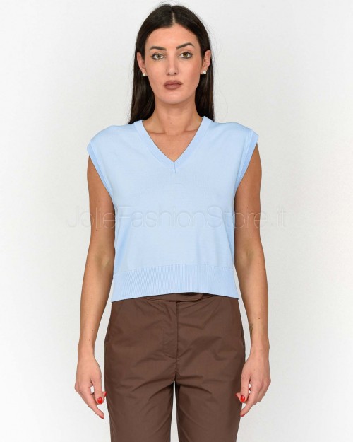 Patrizia Pepe Gilet Scollo a V Spring Sky  1K1006 K318 CA98