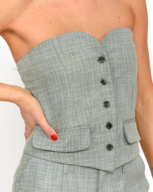 I’Min Luxury Top 5 Bottoni Nero  RM62 NERO 1000