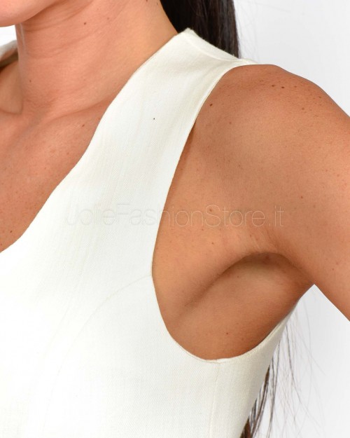 I’Min Luxury Gilet con Spilla Bianco  RM40 BIANCO