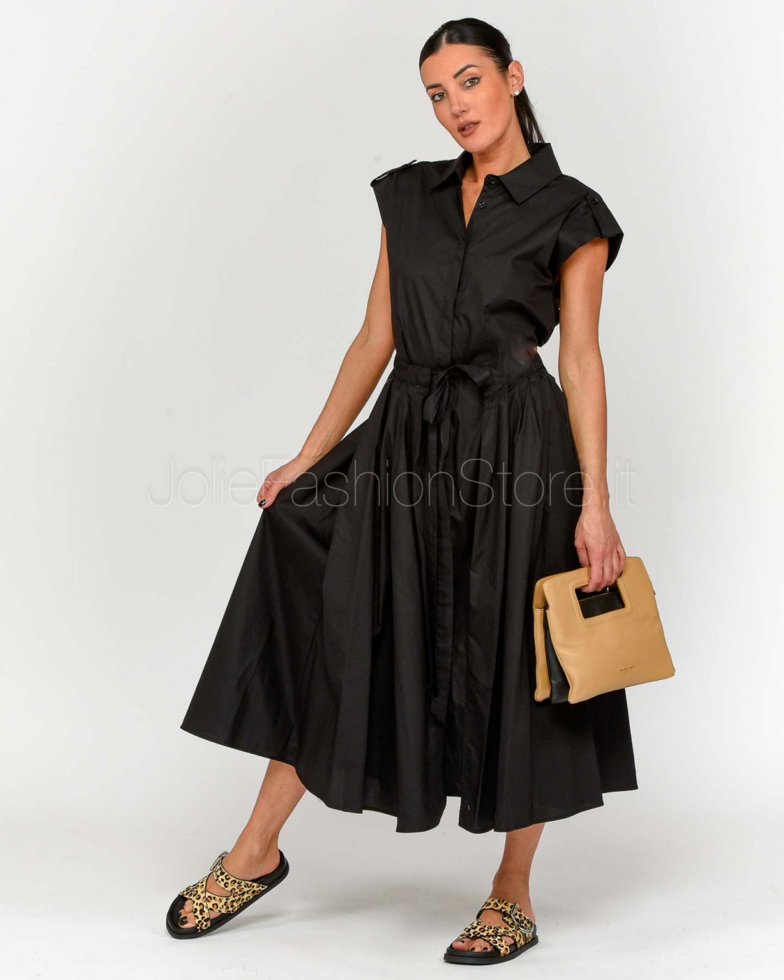 Meimeij BLACK BELT DRESS  M5PA01 100