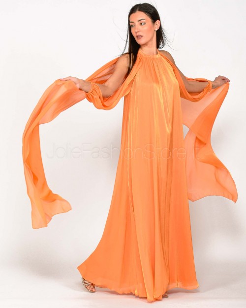 Actualee oranges langes Kleid