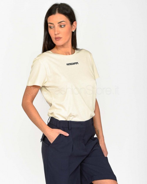Patrizia Pepe T-Shirt "TO GO" Flat Milk
