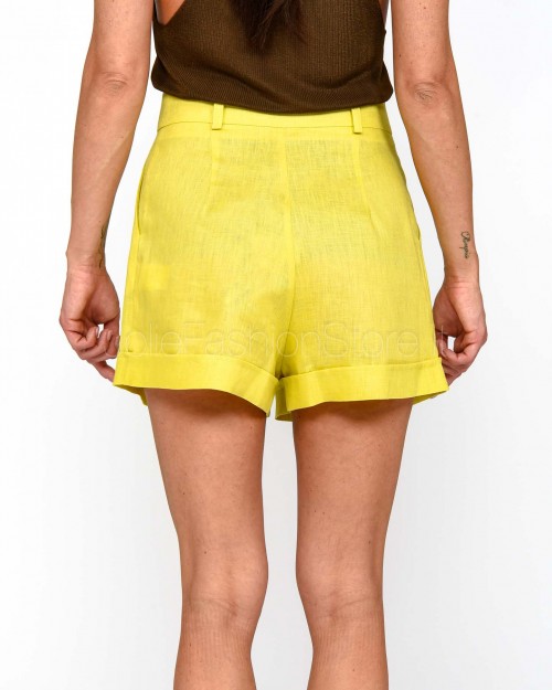Actualee Short Giallo Con Pieces in Lino  14194 DARIR YELLOW