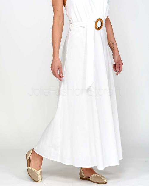 Grace & Mila Abito Lungo Bianco  ROSAMOUR_13236 ECRU