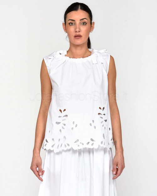 Meimeij Blusa Ricamo Laser Off White  M5EAA1 791