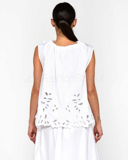 Meimeij Blusa Ricamo Laser Off White  M5EAA1 791