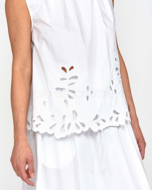 Meimeij Blusa Ricamo Laser Off White  M5EAA1 791