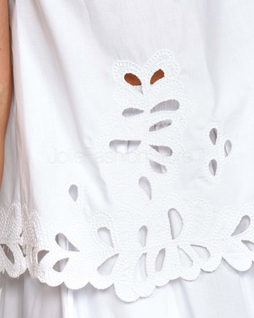Meimeij Blusa Ricamo Laser Off White  M5EAA1 791