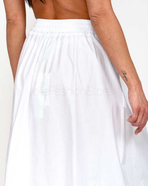 Meimeij Gonna Midi Ricamo Laser Off White  M5EAA2 791