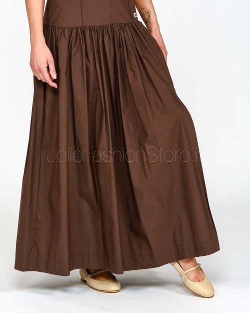Patrizia Pepe Abito Corpino Aderente In Popeline Sensual Brown  2A2949 A570 B825