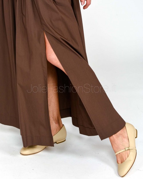 Patrizia Pepe Abito Corpino Aderente In Popeline Sensual Brown  2A2949 A570 B825