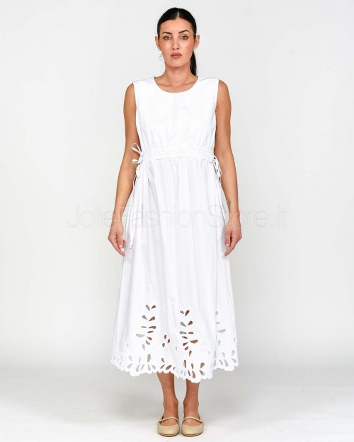 Meimeij Abito Midi Ricamo Laser Off White  M5EAA0 791