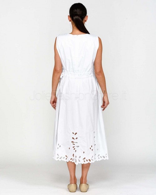 Meimeij Abito Midi Ricamo Laser Off White  M5EAA0 791