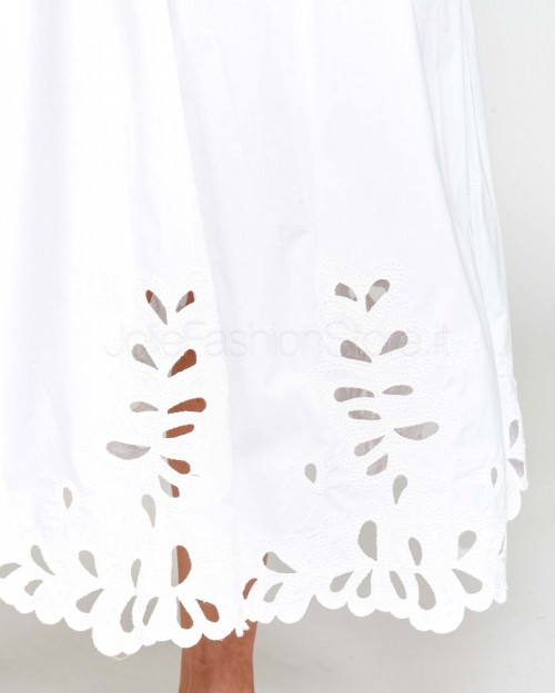 Meimeij Abito Midi Ricamo Laser Off White  M5EAA0 791