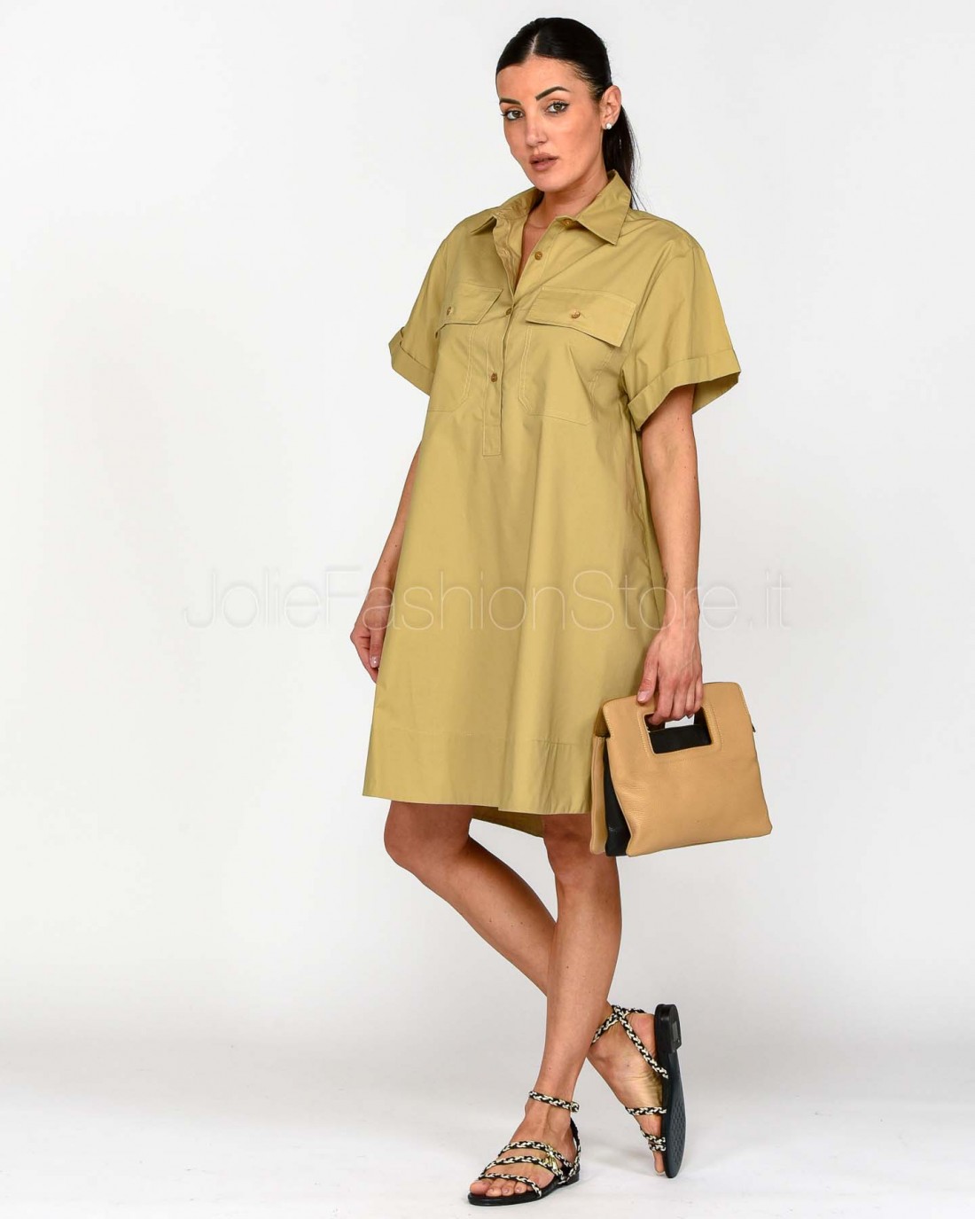 Solo Tre Abito a Camicia Safari  M1D0129 DU 07S