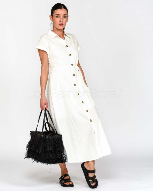 Grace & Mila Abito Lungo Bianco  PRUDENCE_13183 ECRU