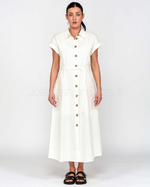 Grace & Mila Abito Lungo Bianco  PRUDENCE_13183 ECRU