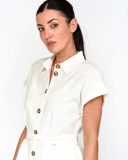 Grace & Mila Abito Lungo Bianco  PRUDENCE_13183 ECRU