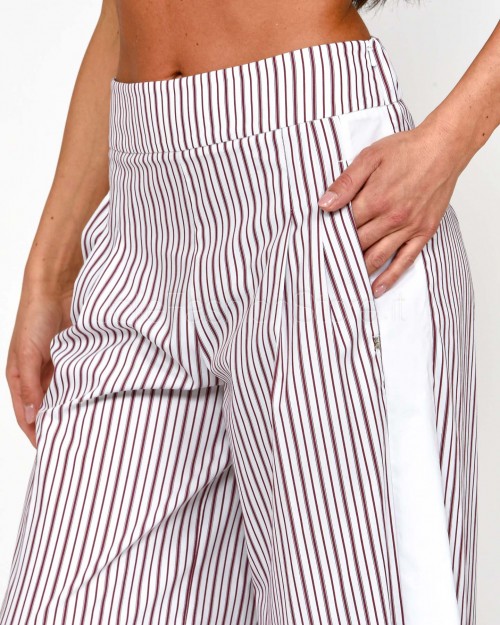 Patrizia Pepe PANTALONI/TROUSERS Bordeaux Stripes  1P2137 A552 FG58