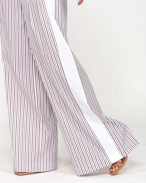 Patrizia Pepe PANTALONI/TROUSERS Bordeaux Stripes  1P2137 A552 FG58