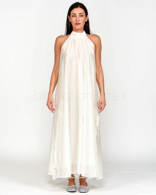 Meimeij Abito Lungo Collo All'americana Off White  M5EF14 791