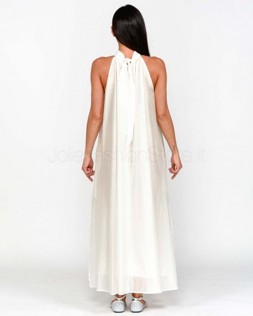 Meimeij Abito Lungo Collo All'americana Off White  M5EF14 791