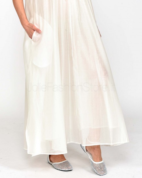 Meimeij Abito Lungo Collo All'americana Off White  M5EF14 791