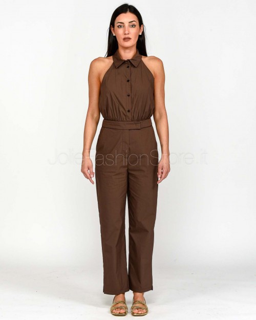 Patrizia Pepe Tuta Misto Cotone Sensual Brown  2T0087 A570 B825