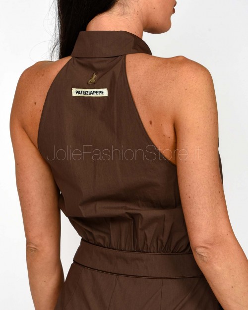 Patrizia Pepe Tuta Misto Cotone Sensual Brown  2T0087 A570 B825