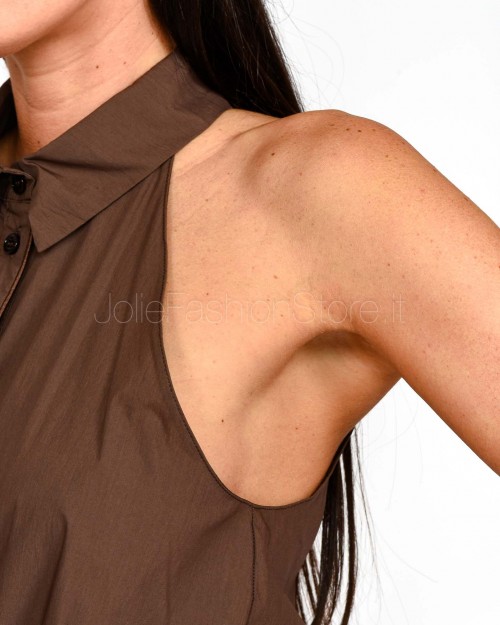 Patrizia Pepe Tuta Misto Cotone Sensual Brown  2T0087 A570 B825