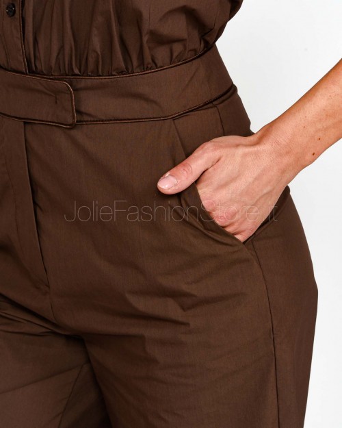 Patrizia Pepe Tuta Misto Cotone Sensual Brown  2T0087 A570 B825