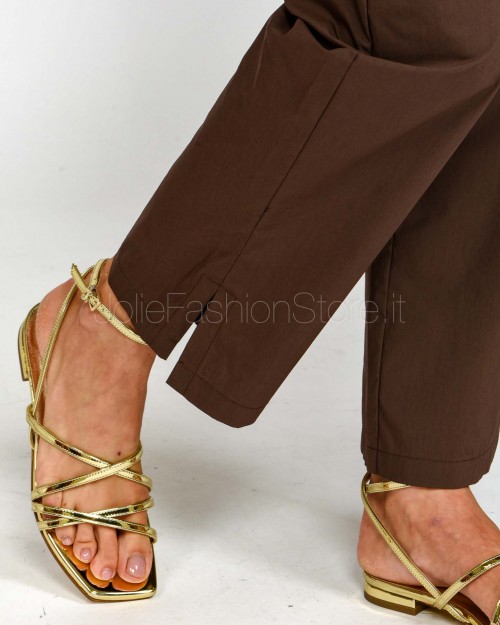Patrizia Pepe Tuta Misto Cotone Sensual Brown  2T0087 A570 B825