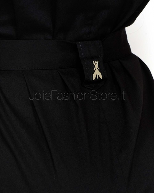 Patrizia Pepe Tuta in Misto Cotone Con Cintura Nero  1T0009 A23 K103