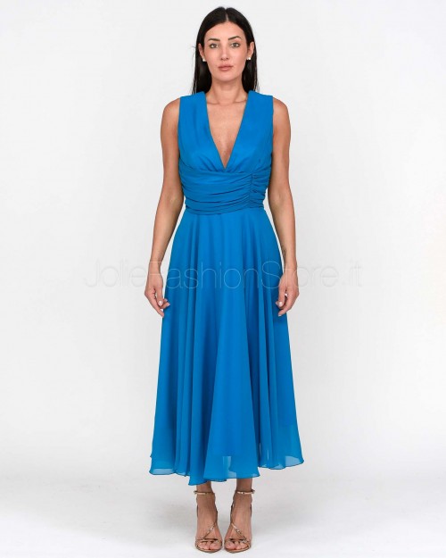 Atelier Legora Abito Vita Longuette Blu  PE25AT101 OCEAN INTENSE